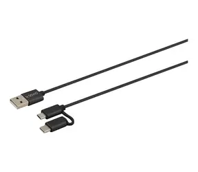 SAVIO CL-128 2v1 / kabel USB-A / USB-C / microUSB / 1 m