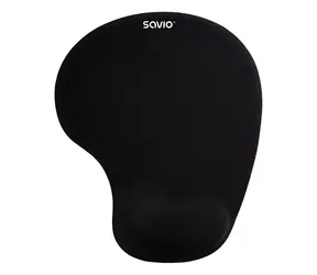SAVIO MP-01B černá / podložka pod myš se zápěstní opěrkou