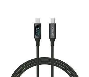 SAVIO CL-174 USB-C kabel 1m černá / displej 