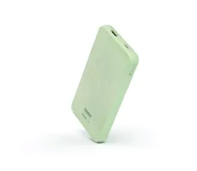 Hama Fabric 10 zelená / powerbank / 10000 mAh / 3A / USB-C / USB-A