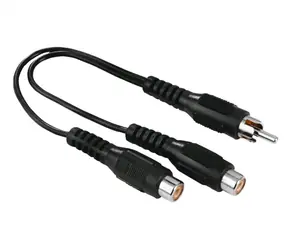 Hama 223160 rozdvojka cinch vidlice - 2 cinch zásuvky černá