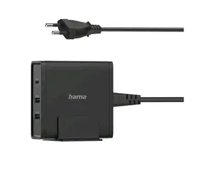 Hama stolní USB nabíječka (65W) černá / 1x USB-C / 2x USB-A / PD