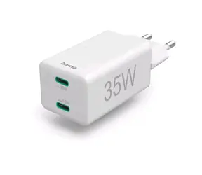 Hama USB nabíječka 35W bílá / 2x USB-C / PD/QC