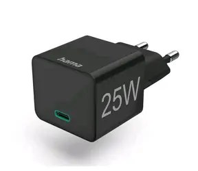 Hama USB nabíječka 25W černá / 1x USB-C / PD/QC