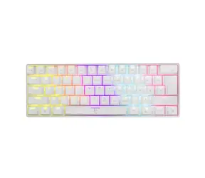 White Shark GK-2022 SHINOBI bílá / Herní klávesnice / mechanická / 60% / RED Switch / US Layout / USB