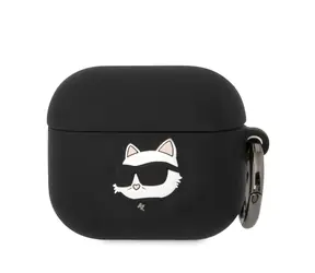 Karl Lagerfeld 3D Logo NFT Choupette Head Silikonové Pouzdro pro Apple Airpods 3 černá