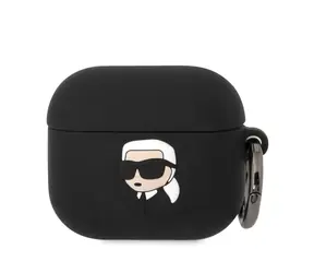 Karl Lagerfeld 3D Logo NFT Karl Head Silikonové Pouzdro pro Apple Airpods 3 černá