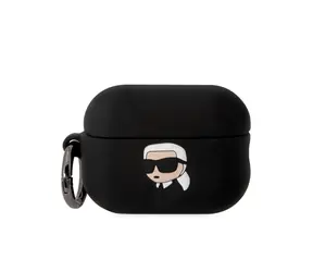 Karl Lagerfeld 3D Logo NFT Karl Head Silikonové Pouzdro pro Apple Airpods Pro 2 černá