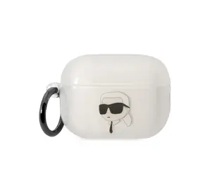 Karl Lagerfeld 3D Logo NFT Karl Head TPU Pouzdro pro Apple Airpods Pro 2 bílá
