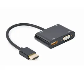 Gembird adaptér HDMI (M) na HDMI (F) + VGA (F) + 3.5mm