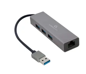 Gembird A-AMU3-LAN-01 šedá / gigabitový síťový adaptér / 1x LAN / USB 3.0 / USB-A