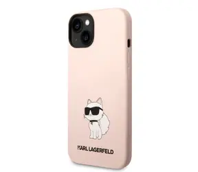 Karl Lagerfeld Liquid Silicone Choupette NFT Zadní Kryt pro Apple iPhone 14 Plus růžová