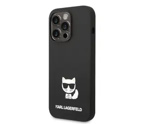 Karl Lagerfeld Liquid Silicone Choupette Zadní Kryt pro Apple iPhone 14 Pro černá