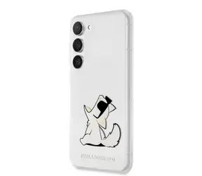 Karl Lagerfeld PC/TPU Choupette Eat Zadní Kryt pro Samsung Galaxy S23+ transparentní