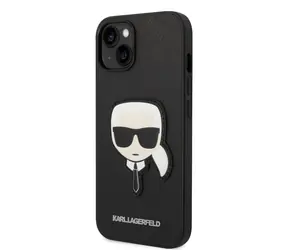 Karl Lagerfeld PU Saffiano Karl Head Zadní Kryt pro Apple iPhone 14 černá