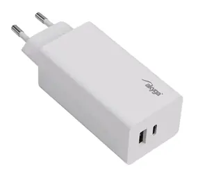 Akyga AK-CH-20 bílá / síťová nabíječka / 100W / 5A / GaN / QC / USB-A / USB-C 