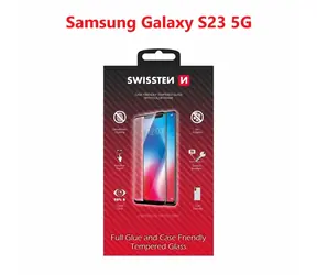 SWISSTEN FULL GLUE COLOR FRAME CASE FRIENDLY sklo pro SAMSUNG S911B GALAXY S23 5G černá 