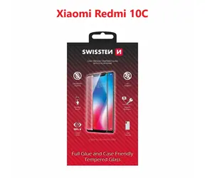 SWISSTEN FULL GLUE COLOR FRAME CASE FRIENDLY sklo pro XIAOMI REDMI 10C černá