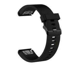 FIXED Silicone Strap Silikonový řemínek pro Garmin QuickFit 20mm černá
