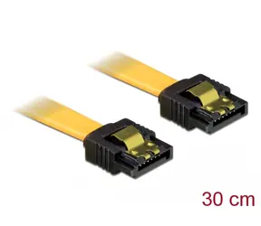 Delock Kabel SATA 3 Gbps (M) - SATA 3 Gbps (M) 0.3m žlutá