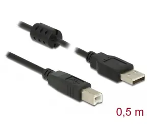Delock Kabel USB 2.0 A (M) - USB 2.0 B (M) 0.5m černá