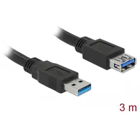 Delock Prodlužovací kabel USB 3.0 A (M) - USB 3.0 A (F) 3.0 m černá