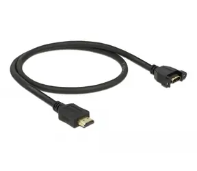 Delock Kabel HDMI A (M) - HDMI A (F) montážní panel 0.5 m / 4K / 30 Hz 