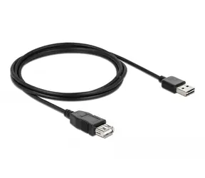 Delock Prodlužovací kabel EASY USB 2.0 A (M) - USB 2.0 A (F) 2m černá