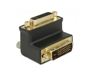 Delock Adaptér DVI 24+1 (M) - DVI 24+5 (F) / 90° pravoúhlý