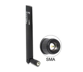 Delock LTE Antenna SMA -0.8 - 3.0 dBi černá / Všesměrový s otočným kloubem 