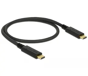 Delock USB 3.1 Gen 2 (10 Gbps) kabel USB C - USB C 0.5 m / PD 3 A E-Marker