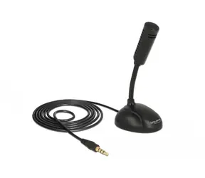 Delock Kondenzátorový mikrofon všesměrový pro Smartphone / Tablet s husím krkem 3.5 mm 4 pin stereo jack (M) 