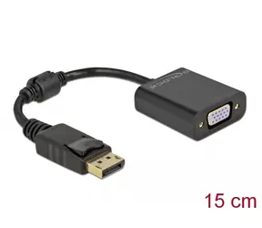 Delock Adaptér DisplayPort 1.2 (M) - VGA (F) černá