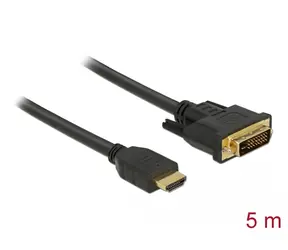 Delock Kabel HDMI - DVI 24+1 5 m / obousměrný