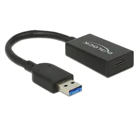 Delock Převodník USB 3.2 Gen 2 Typ-A (M) - USB Type-C (F) 15 cm černá / aktivní