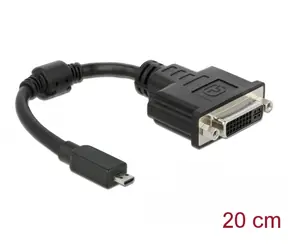 Delock Adapter HDMI Micro-D (M) - DVI 24+5 (F) 0.2m černá