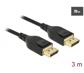 Delock DisplayPort kabel 3m / 8K / 60Hz / DP 8K / certifikováno