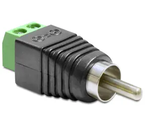Delock Adapter RCA (F) - Svorkovnice s tlačítkem 2 pin