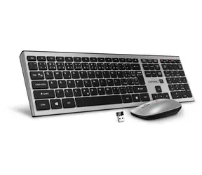 CONNECT IT CKM-9010-SL Combo stříbrná / Set bezdrátová klávesnice + myš / CZ + SK layout / USB / 1200 DPI