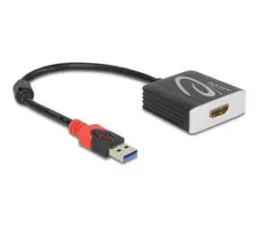 Delock Adaptér SuperSpeed USB 5 Gbps Typ-A (M) - HDMI (F)  0.2m černá
