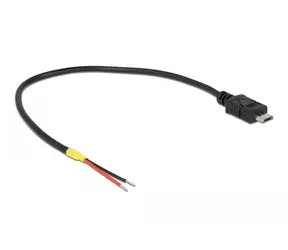 Delock Kabel USB 2.0 Micro-B (M) - 2 x dráty bez konektoru 0.2m Raspberry Pi
