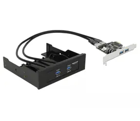 Delock Přední panel 2 x USB 3.0 + karta PCI Express 2 x USB 3.0 černá