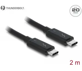 Delock Thunderbolt 3 (20 Gb/s) USB-C kabel (M) - (M) 2m černá / pasivní