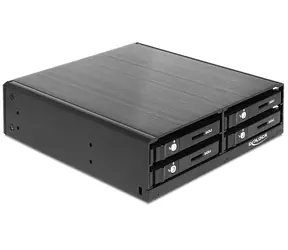 Delock 5.25” Mobilní výměnný rámeček pro 4 x 2.5” SATA HDD/SSD černá