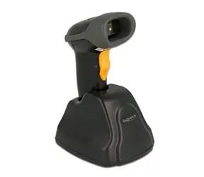 Delock Čtečka čárových kódů 2.4 GHz černá / 1D a 2D / s nabíjecí stanicí