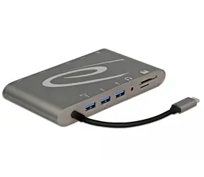 Delock USB Type-C 3.1 Dokovací stanice šedá / 4K / 30Hz 