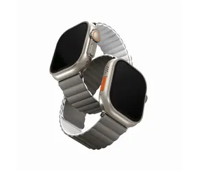 Uniq Revix Reversible Magnetic oboustraný magnetický pásek pro Apple Watch 49/45/44/42MM šedo-bílá