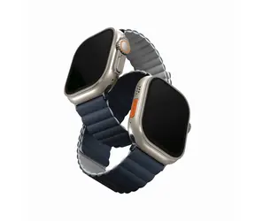 Uniq Revix Reversible Magnetic oboustraný magnetický pásek pro Apple Watch 49/45/44/42MM modro-šedá