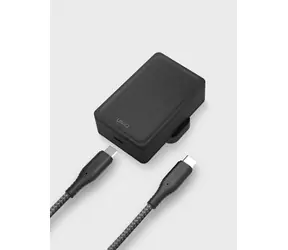 Uniq Versa Slim Kit USB-C PD 18W síťová nabiječka s USB-C 1.2m černá / výstup USB C 3.0 - USB C 3.0 / Podpora PD / 18W
