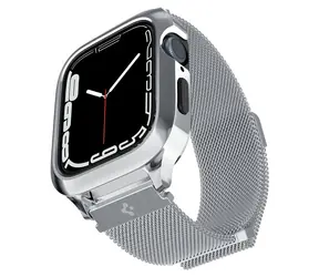 Spigen Metal Fit Pro ochranny kryt pro Apple Watch 8/7 45mm stříbrná
